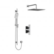 Riobel Canada KIT483ZOTQC - Type T/P (thermostatic/pressure balance) 3/4'' double coaxial system with hand shower ra