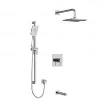 Riobel Canada KIT2845C - Type T/P (thermostatic/pressure balance) 1/2'' coaxial 3-way system with hand shower rai