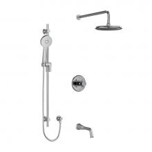 Riobel Canada KIT1345MMRD+C-6 - Type T/P (thermostatic/pressure balance) 1/2'' coaxial 3-way system with hand shower rai