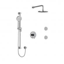 Riobel Canada KIT3545EDTMC-SPEX - Type T/P (thermostatic/pressure balance) 1/2'' coaxial 3-way system, hand shower rail, e