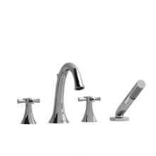 Riobel Canada ED12+C - 4-piece deck-mount tub filler with hand shower