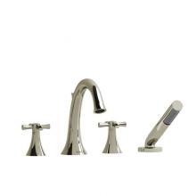 Riobel Canada ED12+PN - 4-piece deck-mount tub filler with hand shower