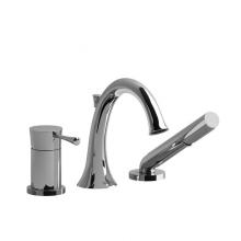 Riobel Canada ED16C-EX - 3-piece Type P (pressure balance) deck-mount tub filler with hand shower EXPANSION PEX