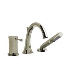 Riobel Canada ED16PN-SPEX - 3-piece Type P (pressure balance) deck-mount tub filler with hand shower PEX