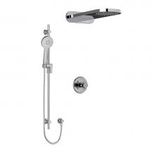 Riobel Canada KIT2745MMRD+C - Type T/P (thermostatic/pressure balance) 1/2'' coaxial 3-way system with hand shower rai