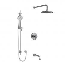 Riobel Canada KIT1345MMRDLC - Type T/P (thermostatic/pressure balance) 1/2'' coaxial 3-way system with hand shower rai