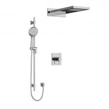 Riobel Canada KIT2745PATQC - Type T/P (thermostatic/pressure balance) 1/2'' coaxial 3-way system with hand shower rai