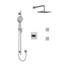 Riobel Canada KIT3545PATQC-6-EX - Type T/P (thermostatic/pressure balance) 1/2'' coaxial 3-way system, hand shower rail, e