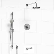 Riobel Canada KIT#1345PATMC - Type T/P (thermostatic/pressure balance) 1/2'' coaxial 3-way system with hand shower rai