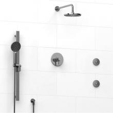 Riobel Canada KIT#3545PXTMC - Type T/P (thermostatic/pressure balance) 1/2'' coaxial 3-way system, hand shower rail, e