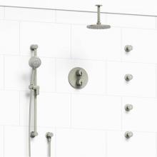 Riobel Canada KIT#446CSTMBN-6 - Type T/P (thermostatic/pressure balance) double coaxial system with hand shower rail, 4 body jets