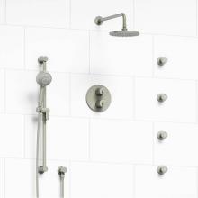 Riobel Canada KIT#446CSTMBN - Type T/P (thermostatic/pressure balance) double coaxial system with hand shower rail, 4 body jets