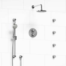 Riobel Canada KIT#446CSTMC - Type T/P (thermostatic/pressure balance) double coaxial system with hand shower rail, 4 body jets