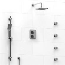 Riobel Canada KIT#446EQC - Type T/P (thermostatic/pressure balance) double coaxial system with hand shower rail, 4 body jets