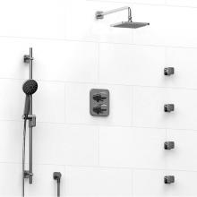 Riobel Canada KIT#446SAC - Type T/P (thermostatic/pressure balance) double coaxial system with hand shower rail, 4 body jets