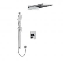 Riobel Canada KIT8045C - Type T/P (thermostatic/pressure balance) 1/2'' coaxial 3-way system with hand shower rai