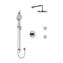 Riobel Canada KIT3545PATMC-EX - Type T/P (thermostatic/pressure balance) 1/2'' coaxial 3-way system, hand shower rail, e