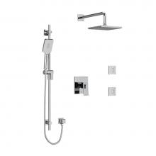 Riobel Canada KIT3545ZOTQC-SPEX - Type T/P (thermostatic/pressure balance) 1/2'' coaxial 3-way system, hand shower rail, e