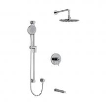 Riobel Canada KIT1345C - Type T/P (thermostatic/pressure balance) 1/2'' coaxial 3-way system with hand shower rai