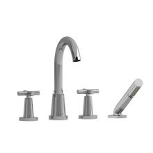 Riobel Canada PA12+C - 4-piece deck-mount tub filler with hand shower