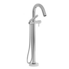 Riobel Canada TPA39C - 2-way Type T (thermostatic) coaxial floor-mount tub filler with hand shower trim