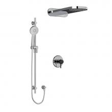 Riobel Canada KIT2745MMRDLCBK-EX - Type T/P (thermostatic/pressure balance) 1/2'' coaxial 3-way system with hand shower rai