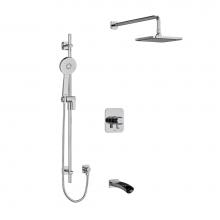 Riobel Canada KIT1345SAC-EX - Type T/P (thermostatic/pressure balance) 1/2'' coaxial 3-way system with hand shower rai