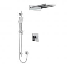 Riobel Canada KIT2745ZOTQC - Type T/P (thermostatic/pressure balance) 1/2'' coaxial 3-way system with hand shower rai