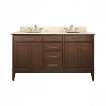 Avanity MADISON-VS60-TO-D - Avanity Madison 61 in. Double Vanity in Tobacco finish with Crema Marfil Marble Top