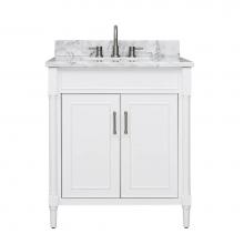 Avanity 17031-VS31-WT-C - Avanity Bristol 31 in. Vanity Combo in White and Carrara White Marble Top