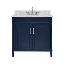 Avanity 17031-VS37-NB-C - Avanity Bristol 37 in. Vanity Combo in Navy Blue and Carrara White Marble Top