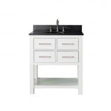 Avanity BROOKS-VS30-WT-A - Avanity Brooks 31 in. Vanity in White finish with Black Granite Top