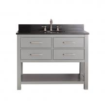 Avanity BROOKS-VS42-CG-A - Avanity Brooks 43 in. Vanity in Chilled Gray finish with Black Granite Top