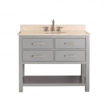 Avanity BROOKS-VS42-CG-B - Avanity Brooks 43 in. Vanity in Chilled Gray finish with Galala Beige Marble Top