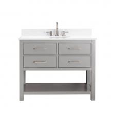 Avanity BROOKS-VS42-CG-EW - Avanity Brooks 43 in. Vanity in Chilled Gray finish with Engineered White Stone Top