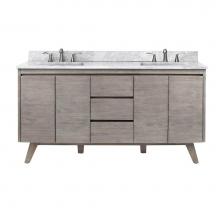 Avanity COVENTRY-VS61-GT - Avanity Coventry 61 in. Vanity Combo in Gray Teak with Carrara White Marble Top