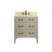 Avanity DELANO-VS30-TG-B - Avanity Delano 31 in. Vanity in Taupe Glaze finish with Galala Beige Marble Top