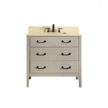 Avanity DELANO-VS36-TG-B - Avanity Delano 37 in. Vanity in Taupe Glaze finish with Galala Beige Marble Top