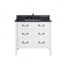 Avanity DELANO-VS36-WT-A - Avanity Delano 37 in. Vanity in White finish with Black Granite Top