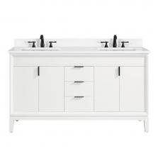 Avanity EMMA-VS61-WT-E - Avanity Emma 61 in. Vanity Combo in White finish with Cala White Engineered Stone Top