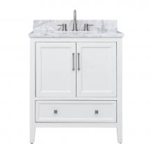 Avanity 20128-VS31-WT-C - Avanity Everette 31 in. Vanity Combo in White and Carrara White Marble Top