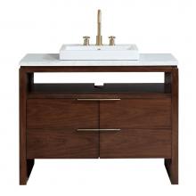 Avanity GISELLE-VS43-NW - Avanity Giselle 43 in. Vanity in Natural Walnut with Carrara White Marble Top