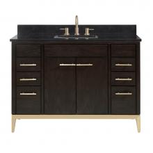 Avanity HEPBURN-VS49-DC-A - Avanity Hepburn 49 in. Vanity Combo in Dark Chocolate with Black Granite Top