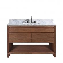 Avanity KAI-VS49-BRW - Avanity Kai 49 in. Vanity in Brown Reclaimed Wood with Carrara White Marble Top