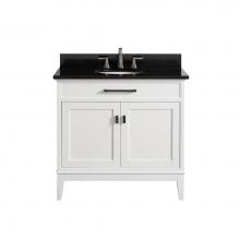 Avanity MADISON-VS36-WT-A - Avanity Madison 37 in. Vanity in White finish with Black Granite Top