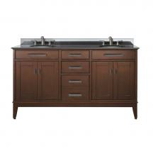 Avanity MADISON-VS60-TO-A - Avanity Madison 61 in. Double Vanity in Tobacco finish with Black Granite Top