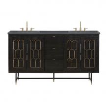 Avanity MARISCAL-VS61-BK - Avanity Mariscal 61 in. Vanity in Rustic Black finish with Gray Quartz Top