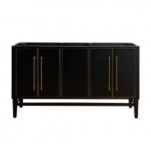 Avanity MASON-V60-BKG - Avanity Mason 60 in. Vanity Only in Black with Gold Trim