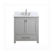 Avanity MODERO-VS30-CG-C - Avanity Modero 31 in. Vanity in Chilled Gray finish with Carrara White Marble Top