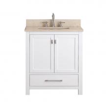 Avanity MODERO-VS30-WT-B - Avanity Modero 31 in. Vanity in White finish with Galala Beige Marble Top